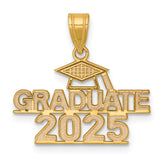 14K Polished GRADUATE 2025 Under Cap Charm