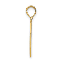 14k Polished I'LL NEVER STOP LOVING YOU Stopsign Pendant