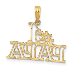 14K #1 PAPA Cut-out Charm
