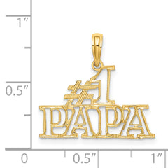 14K #1 PAPA Cut-out Charm