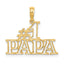 14K #1 PAPA Cut-out Charm