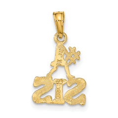 14K Polished #1 SIS Charm