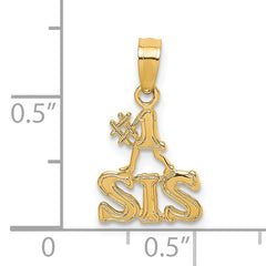 14K Polished #1 SIS Charm