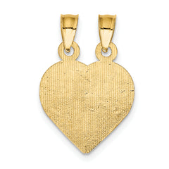 14K BOY/GIRL FRIEND Break-apart Heart Charm