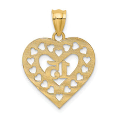 14K 15 in Cut-out Heart charm