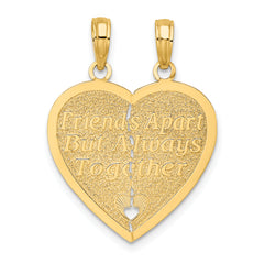14k FOREVER AND EVER Break-Apart Heart Charm