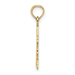 14K Polished Engraved #1 STEP MOM Charm