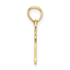 14K Polished and Engraved OY VEY Charm