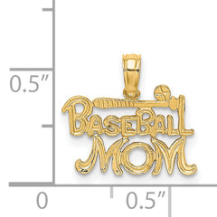 14K BASEBALL MOM Charm