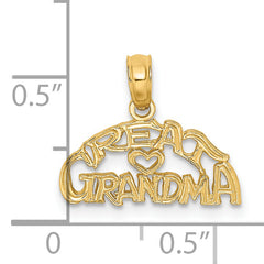 14K Block and Engraved GREAT GRANDMA Charm