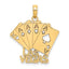 Las Vegas Playing Cards Charm in 14K Yellow Gold, 26mm - Sophia Jewelers