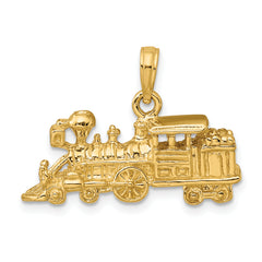 14K 3-D Train Engine Charm