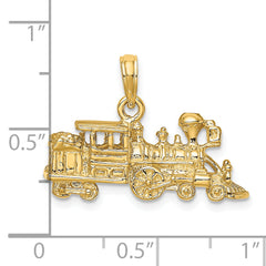 14K 3-D Train Engine Charm