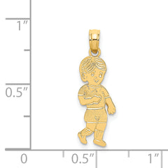 14K Little Boy Walking Charm