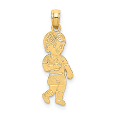 14K Little Boy Walking Charm