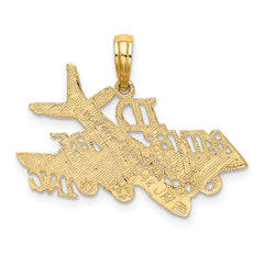 14k I'D RATHER BE FLYING Charm