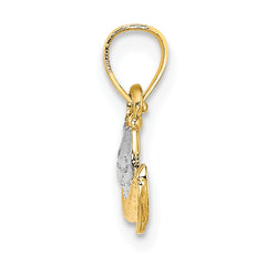 14k w/ Rhodium Cowboy Hat Charm