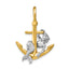 Anchor & Mermaid Charm in 14K Two-Tone Gold, 32mm - Sophia Jewelers