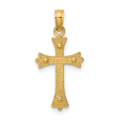 14k Two-tone Center Cross Charm