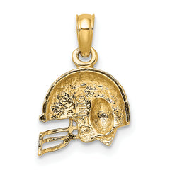 14k w/Rhodium Football Helmet Charm
