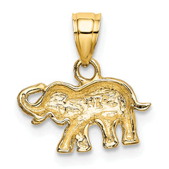 14k w/ Rhodium Small Elephant Charm