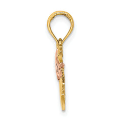 14k Two-Tone Rocking Horse w/ Saddle Charm