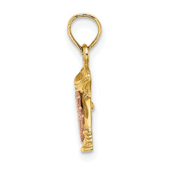 14K Two-Tone Communion Cup w/ Cross Charm