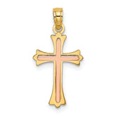 14K Two-Tone Cross Charm