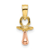14k Two-Tone 3-D Pacifier Charm