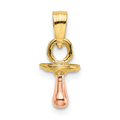 14k Two-Tone 3-D Pacifier Charm