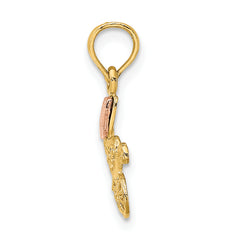 14k Two-Tone Baby Carriage w/ Visor Charm