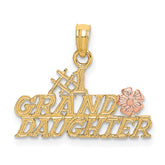14k Two-Tone #1 GRANDDAUGHTER w/ Flowers Charm
