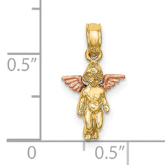 14K Two-Tone 3-D Mini Guardian Angel Charm