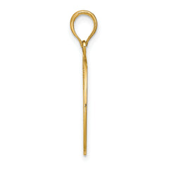 14K w/Rhodium D/C Filigree Round Charm