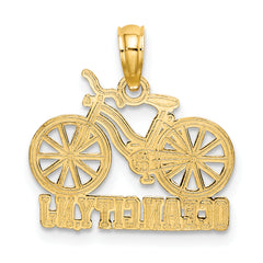 14k with White Rhodium OCEAN CITY, NJ Bicycle Charm