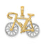 Ten Speed Bicycle Charm in 14K Two-Tone Gold, 15mm Moveable - Sophia Jewelers