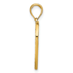 14k w/Rhodium Filigree Beaded Heart Charm