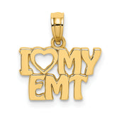 14k I HEART MY EMT Charm