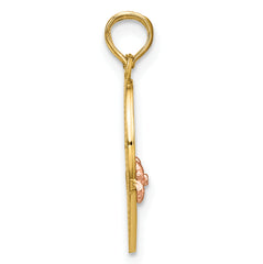 14k Two-Tone BIG SIS-LIL SIS Break-apart Heart Charm