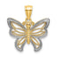 Beaded-Wing Butterfly Charm in 14K Two-Tone Gold, 20mm - Sophia Jewelers