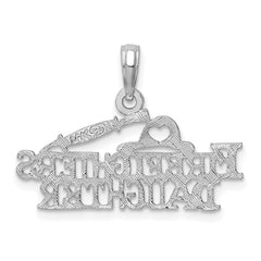 14k White Gold FIREFIGHTER'S DAUGHTER Charm
