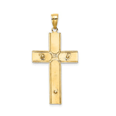 14K W/ Satin Finish Crucifix Charm