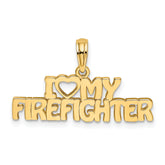 14k I HEART MY FIREFIGHTER Charm