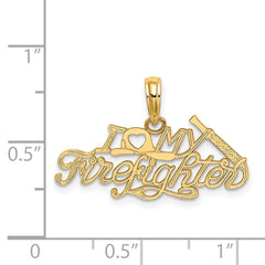 14k I HEART MY FIREFIGHTER Charm