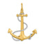 Large Anchor Charm in 14K Two-Tone Gold with Rope & Shackle Bail, 48mm - Sophia Jewelers