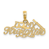 14k I HEART MY FIREFIGHTER Charm