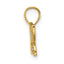 14k w/ Rhodium Diamond-cut Butterfly Charm