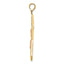 14k Two-tone w/White Rhodium Star w/Flowers Charm