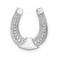 14k White Gold Horseshoe Chain Slide Charm - Sophia Jewelers