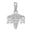 Registered Nurse Caduceus Charm in 14K White Gold, 20mm - Sophia Jewelers